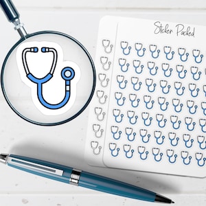 Stethoscope Planner Stickers Doctor Planner Stickers Medical Stickers for Planners Doctor Appointment Planner Stickers For Journal