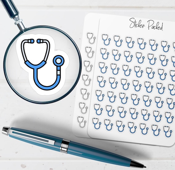 Stethoscope Planner Stickers Doctor Planner Stickers Medical Stickers for Planners Doctor Appointment Planner Stickers For Journal