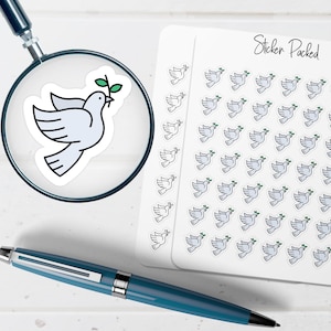Peace Dove Planner Sticker Peace Dove Icon Sticker Peace Dove Sticker