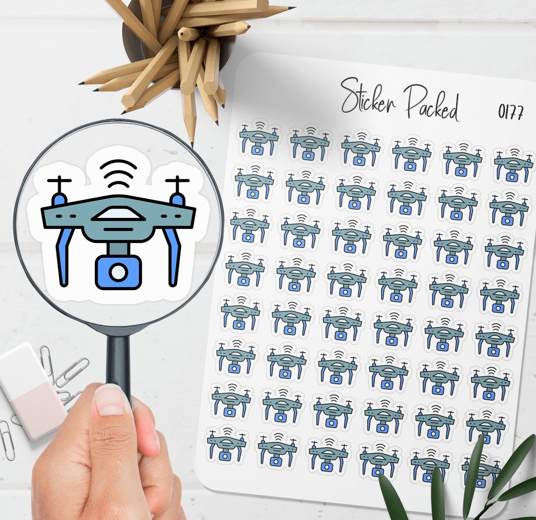 Drone Planner Sticker Drone Icon Sticker Drone Sticker - Etsy