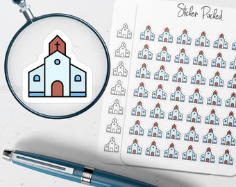 Church Planner Sticker Church Icon Sticker Church Sticker