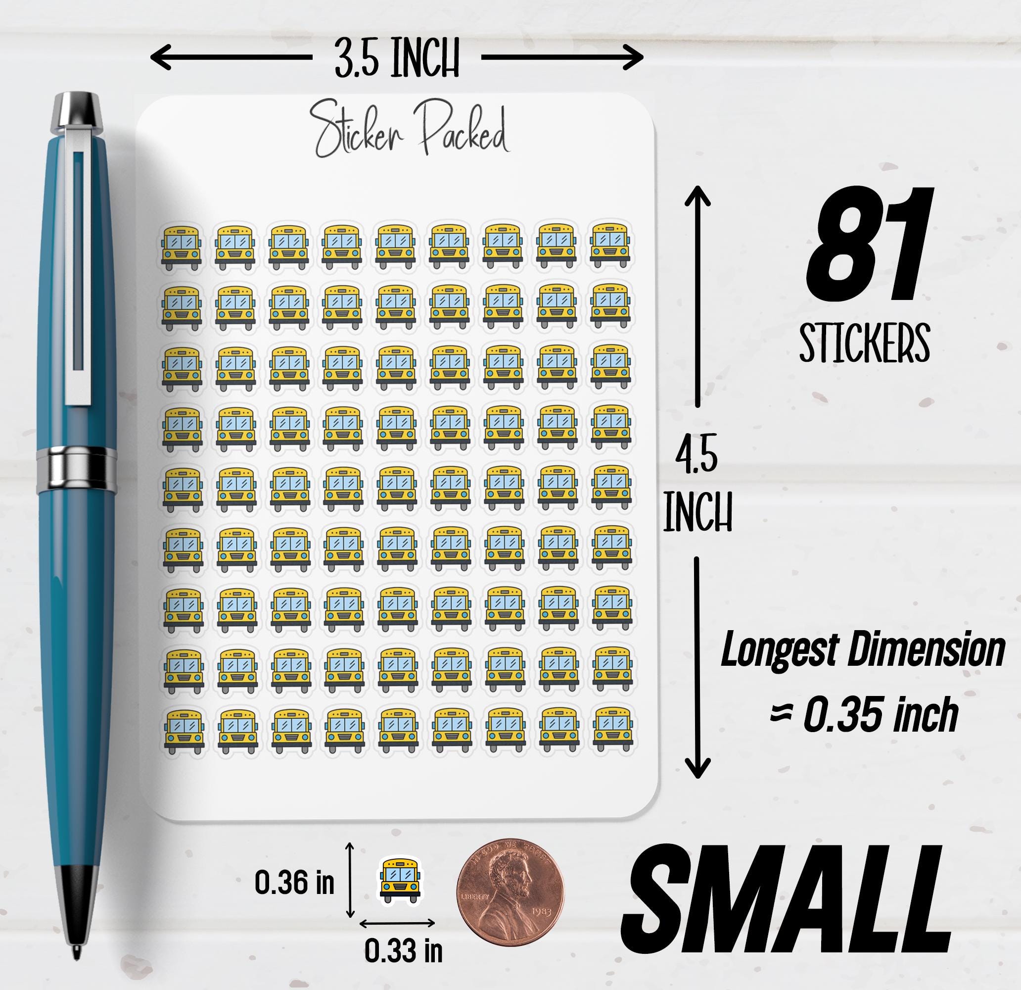 Bus Stickers School Bus Planner Stickers Transportation Stickers for ...