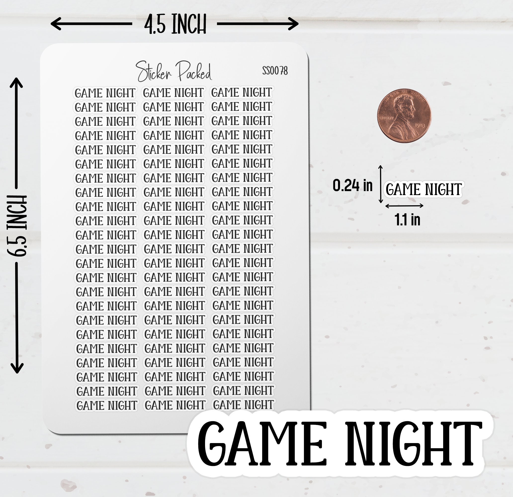Game Night Script Game Night Planner Sticker Game Night Script Sticker Game Night Word ...