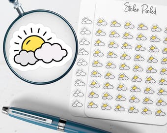Partly Sunny Planner Sticker Partly Sunny Icon Sticker Partly Sunny Sticker