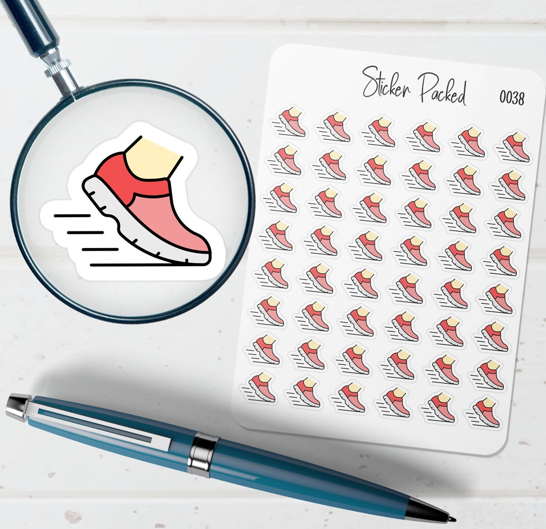 Running Sneaker Planner Stickers Running Planner Stickers Exercise