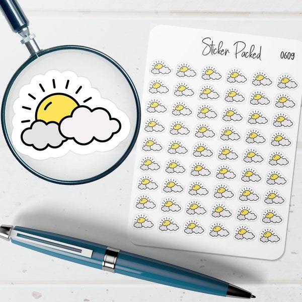 Partly Sunny Planner Sticker Partly Sunny Icon Sticker Partly Sunny Sticker