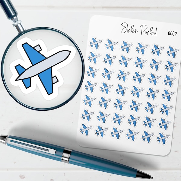 Airplane Planner Stickers Travel Planner Stickers Plane Stickers for Planners Flight Reminder Tracker For Journals and Organizers