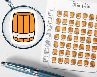 Barrel Planner Sticker Barrel Icon Sticker Barrel Sticker