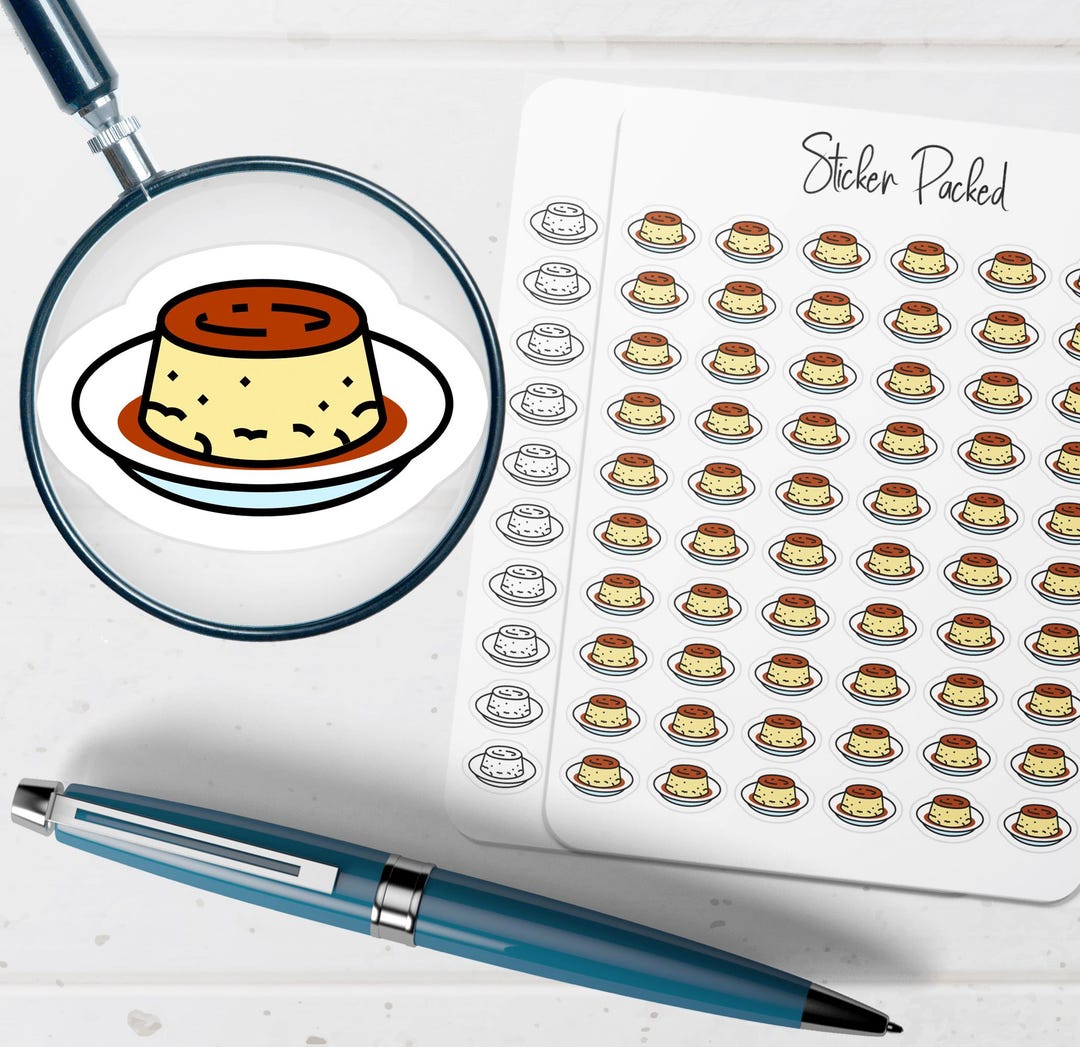 Flan Planner Sticker Flan Icon Sticker Flan Sticker - Etsy