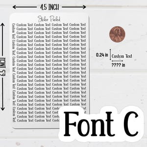 Scrut Sticker Custom Text Planner Sticker Custom Text Script Sticker Custom Text Word ...