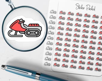 Snowmobile Planner Sticker Snowmobile Icon Sticker Snowmobile Sticker