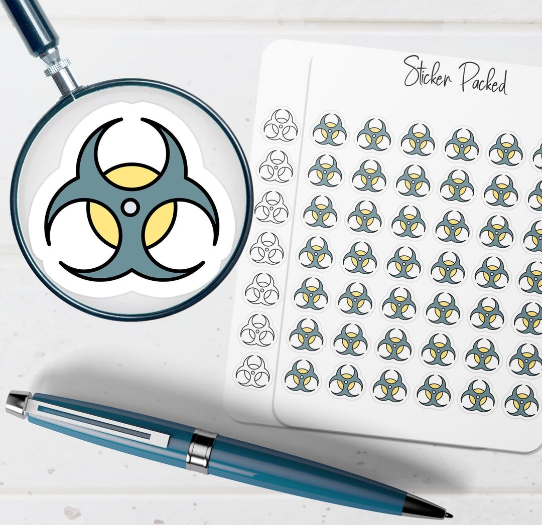 Biohazard Planner Sticker Biohazard Icon Sticker Biohazard Sticker - Etsy