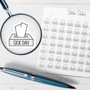 Sick Day Planner Sticker Sick Day Icon Sticker Sick Day Sticker