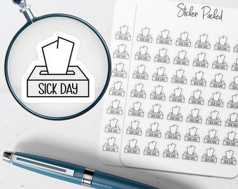 Sick Day Planner Sticker Sick Day Icon Sticker Sick Day Sticker