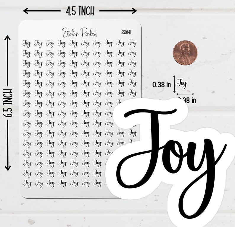 Joy Planner Sticker Joy Script Sticker Joy Word Sticker Joy Script ...