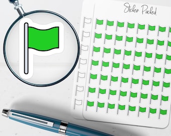 Green Flag Planner Sticker Green Flag Icon Sticker Green Flag Sticker