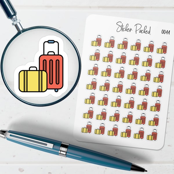 Suitcase Planner Stickers Travel Planner Stickers Luggage Stickers for Planners Trip Reminder For Journals and Organizers