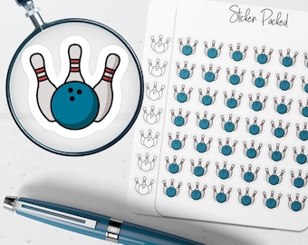 Bowling Planner Stickers Bowling Pin Planner Stickers Bowling Ball Stickers for Planners Hobby Planner Stickers For Journals