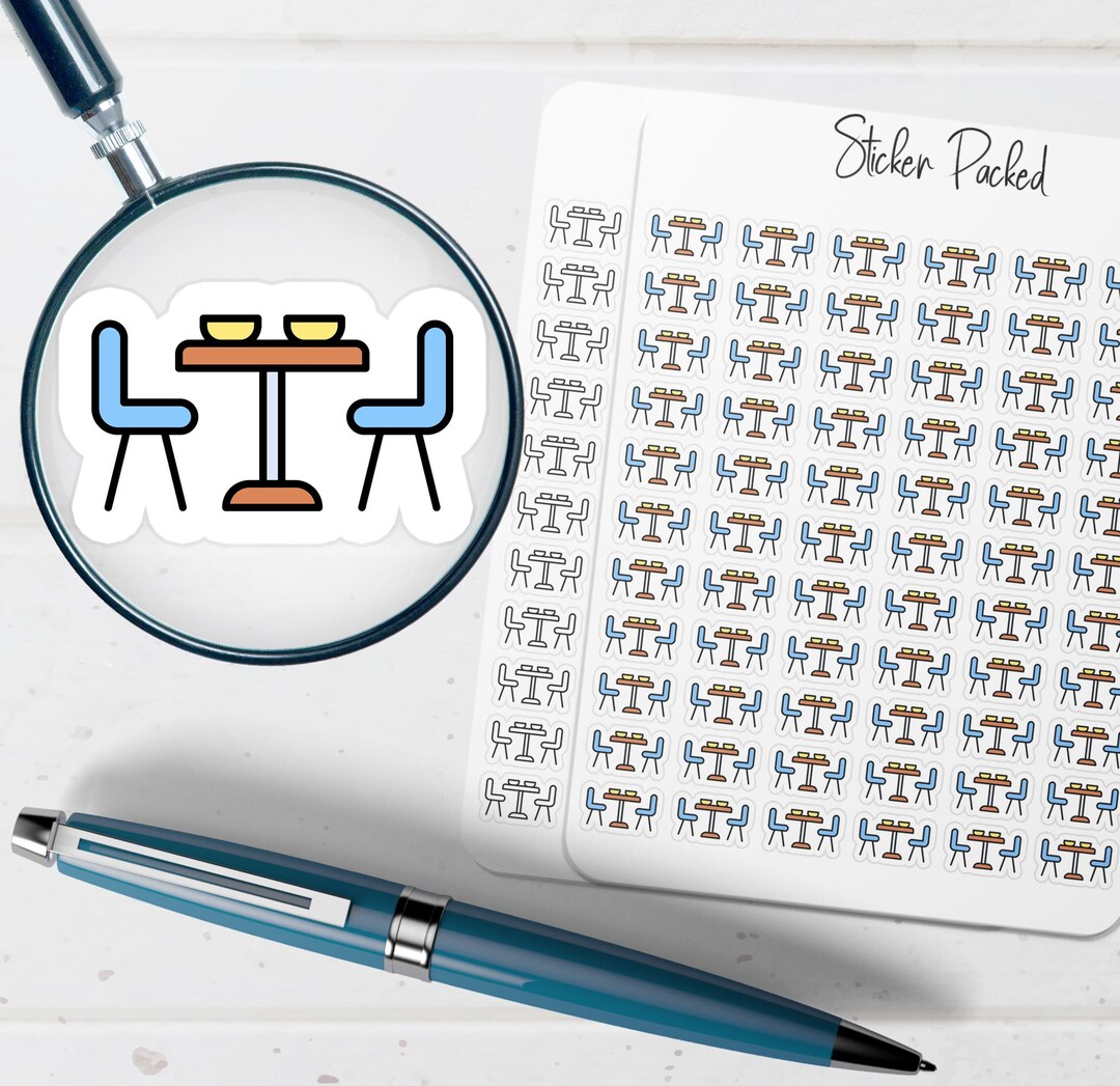 Dinner Table Planner Sticker Dinner Table Icon Sticker Dinner Table ...