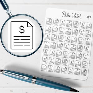 Invoice Planner Sticker Invoice Icon Sticker Invoice Sticker - Etsy
