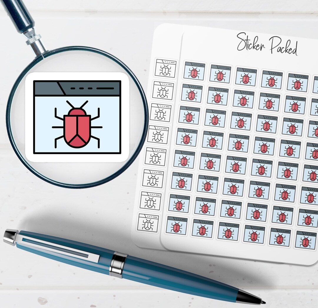 Virus Planner Sticker Virus Icon Sticker Virus Sticker - Etsy
