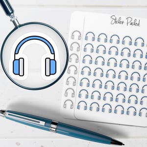 Headphones Planner Sticker Headphones Icon Sticker Headphones Sticker
