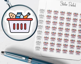 Grocery Planner Sticker Grocery Icon Sticker Grocery Sticker
