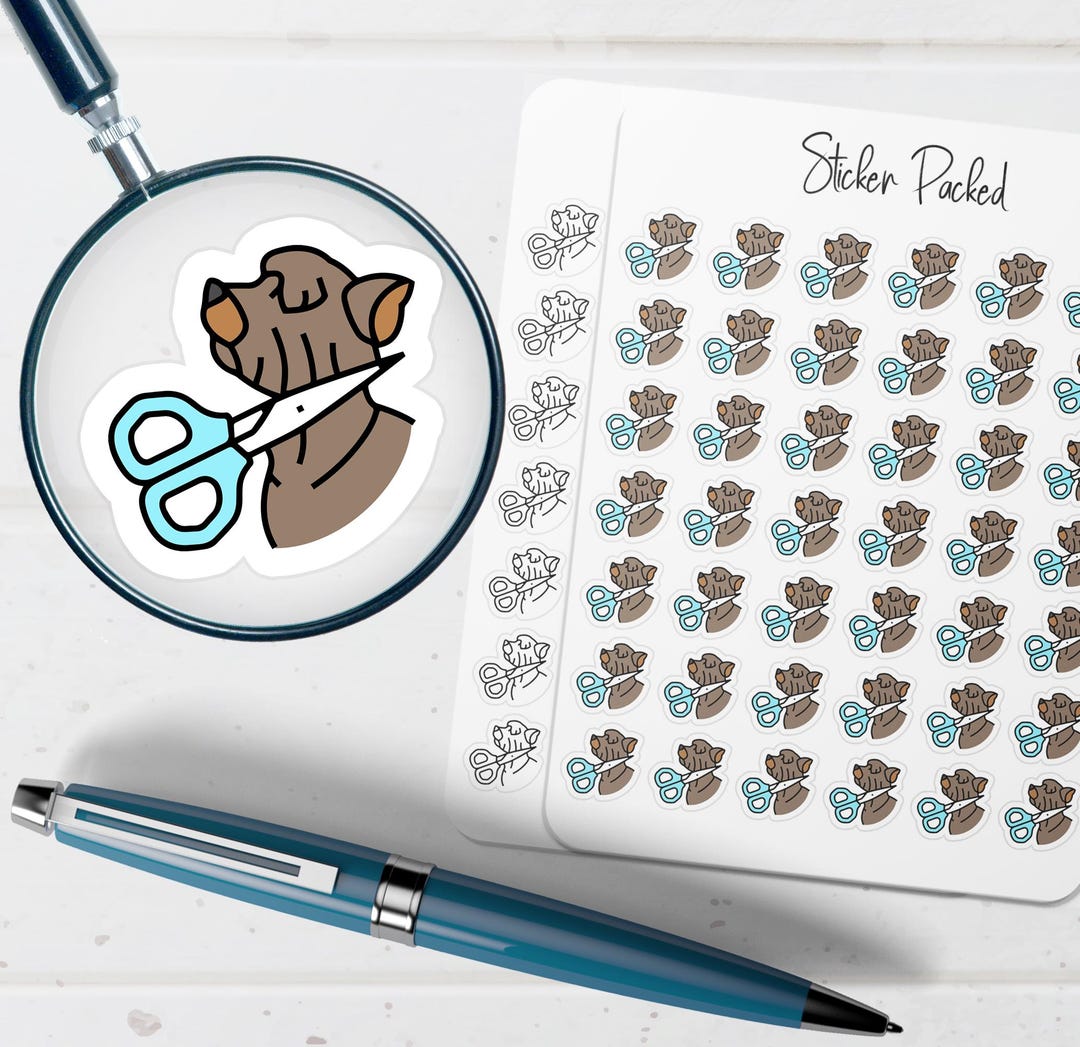 Dog Grooming Planner Sticker Dog Grooming Icon Sticker Dog Grooming ...