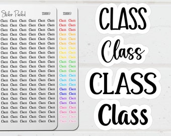 Class Planner Sticker Class Script Sticker Class Word Sticker Class Script Planner Sticker