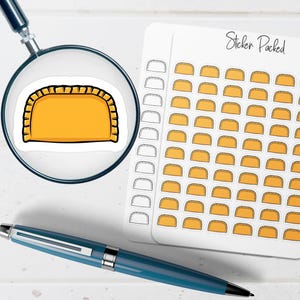 Jamaican Beef Patty Planner Sticker Jamaican Beef Patty Icon Sticker Jamaican Beef Patty Sticker