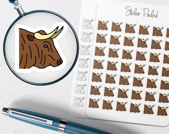 Bull Head Planner Sticker Bull Head Icon Sticker Bull Head Sticker
