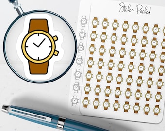 Watch Planner Stickers Wrist Watch Planner Stickers Clock Stickers for Planners Time Planner Stickers