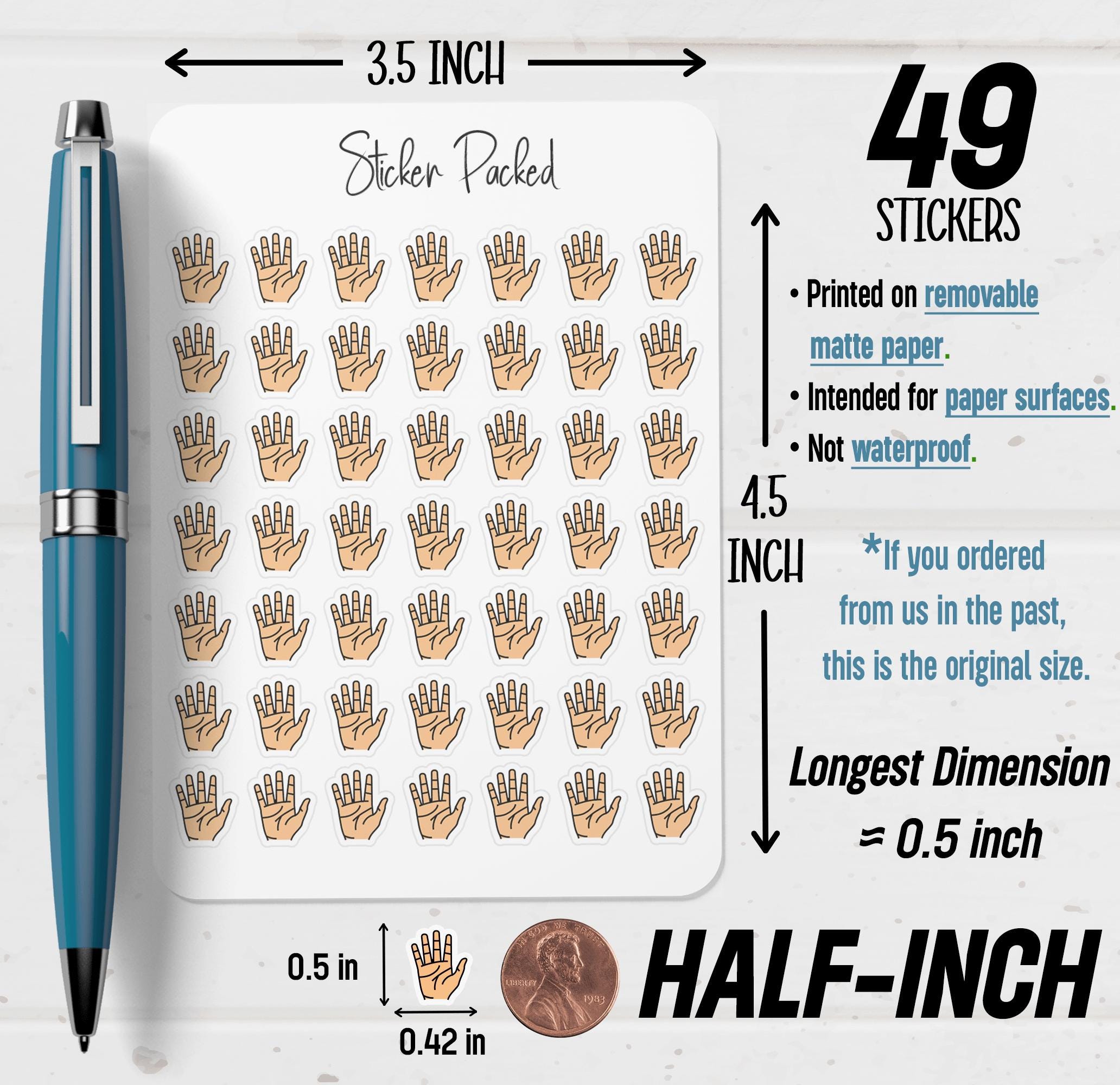 Hand Planner Sticker Hand Icon Sticker Hand Sticker - Etsy
