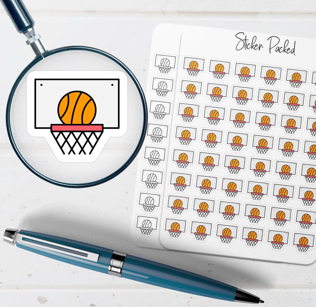 Basketball Hoop Planner Sticker Basketball Hoop Icon Sticker Basketball ...