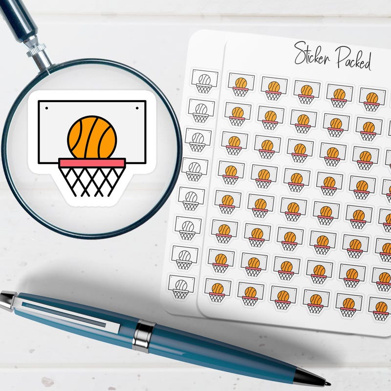 Basketball Stickers Sheet - Etsy