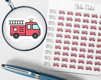 Fire Engine Planner Sticker Fire Engine Icon Sticker Fire Engine Sticker