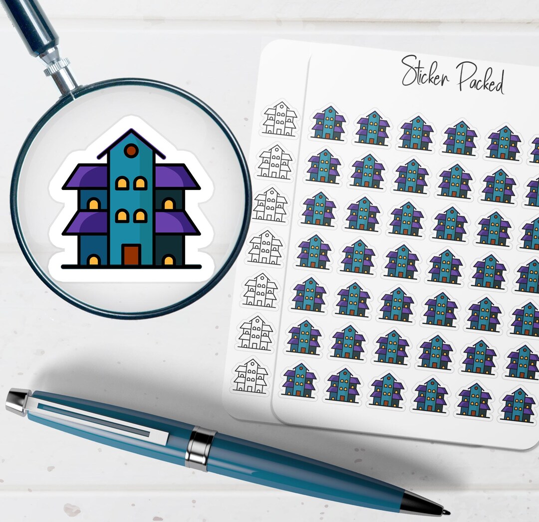 Hoonar Room Sticker Haunted House Planner Sticker Haunted House Icon Sticker Haunted House ...