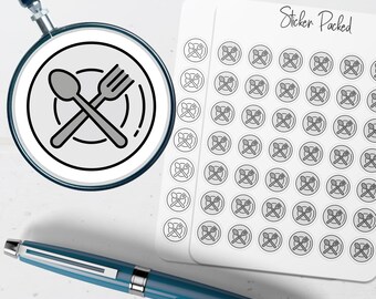 Dinner Plate Planner Sticker Dinner Plate Icon Sticker Dinner Plate Sticker