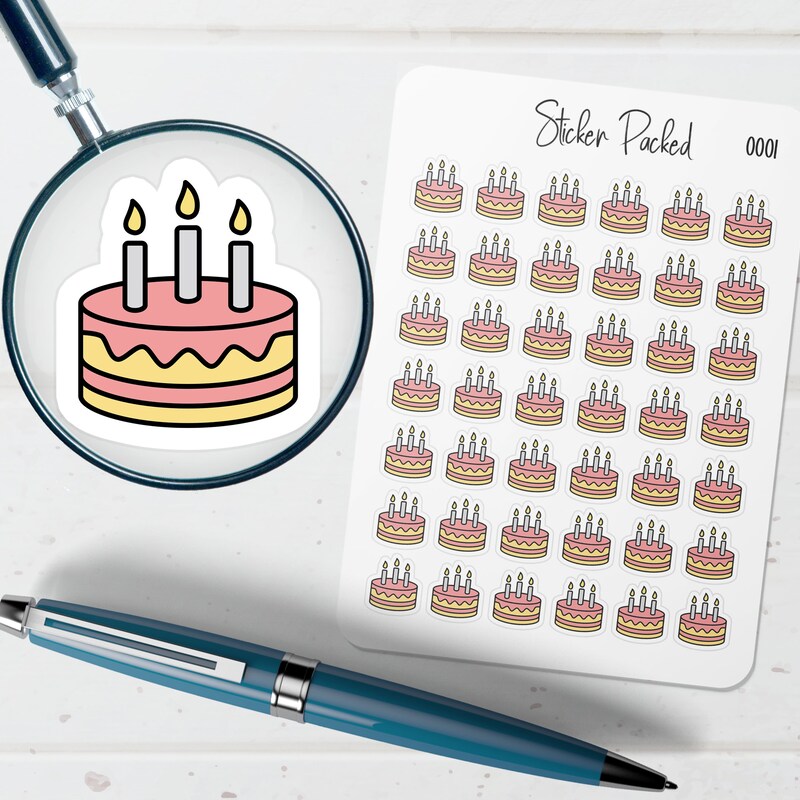 Birthday Planner Stickers - Etsy