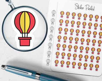 Hot Air Balloon Planner Sticker Hot Air Balloon Icon Sticker Hot Air Balloon Sticker