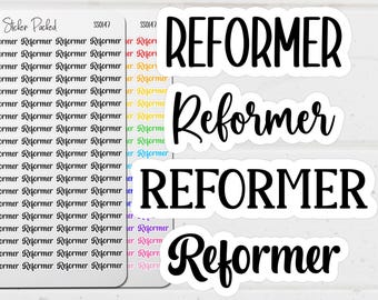 Reformer Planner Sticker Reformer Script Sticker Reformer Word Sticker Reformer Script Planner Sticker