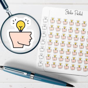 Inspiration Planner Sticker Inspiration Icon Sticker Inspiration Sticker Mental Health Planner Stickers, Psychology Stickers