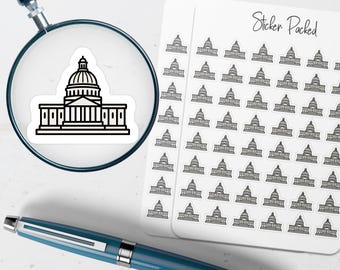 Capitol Building Planner Sticker Capitol Building Icon Sticker Capitol Building Sticker