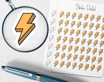 Lightning Bolt Planner Sticker Lightning Bolt Icon Sticker Lightning Bolt Sticker