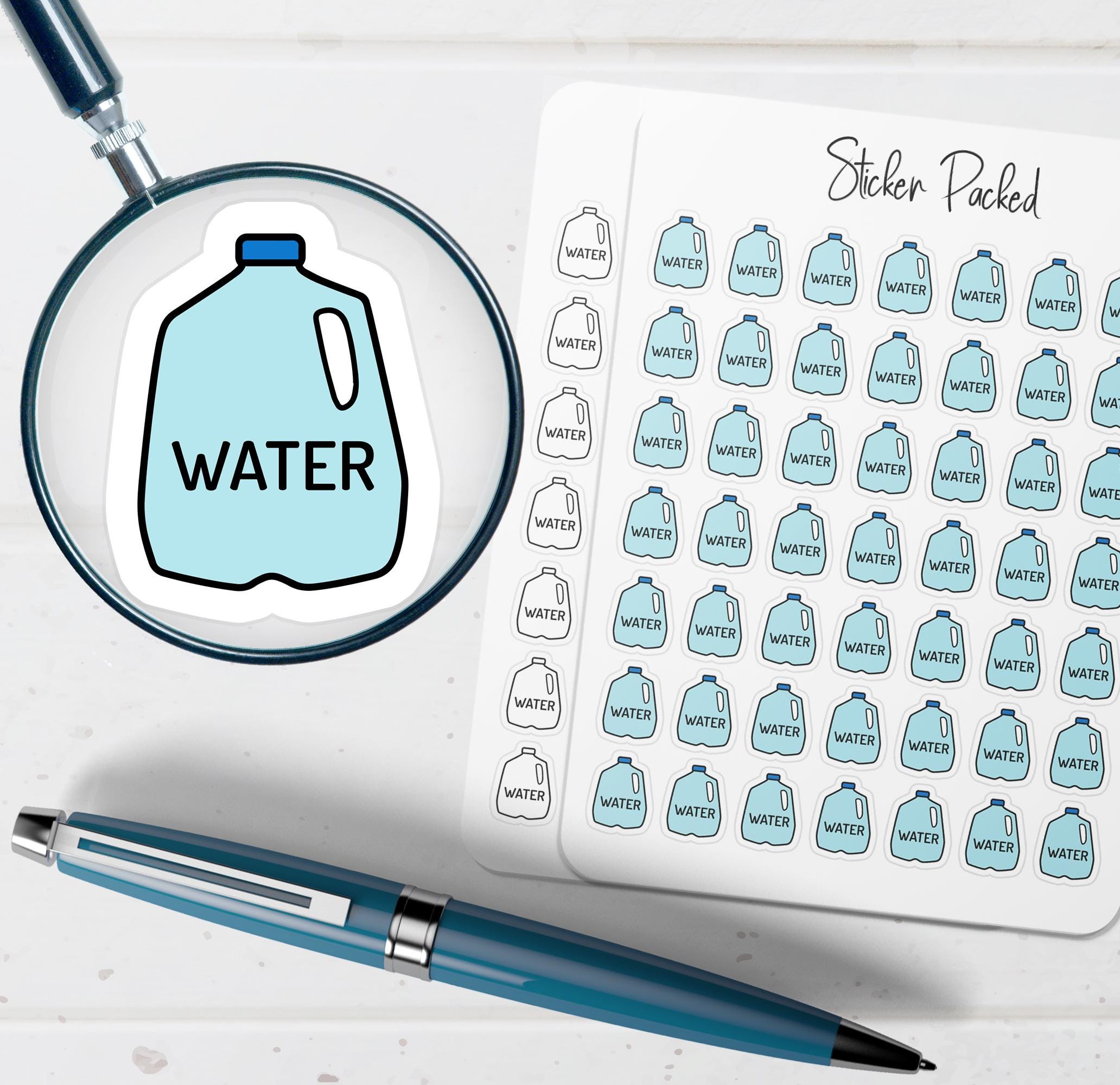 Gallon of Water Planner Sticker Gallon of Water Icon Sticker Gallon of ...