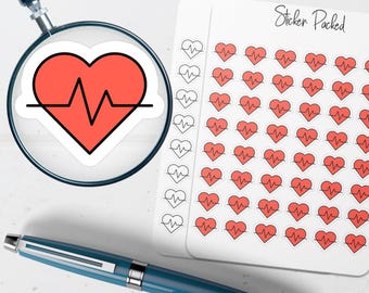 Heart Rate Planner Sticker Heart Rate Icon Sticker Heart Rate Sticker