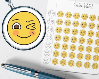 Wink Emoji Planner Sticker Wink Emoji Icon Sticker Wink Emoji Sticker