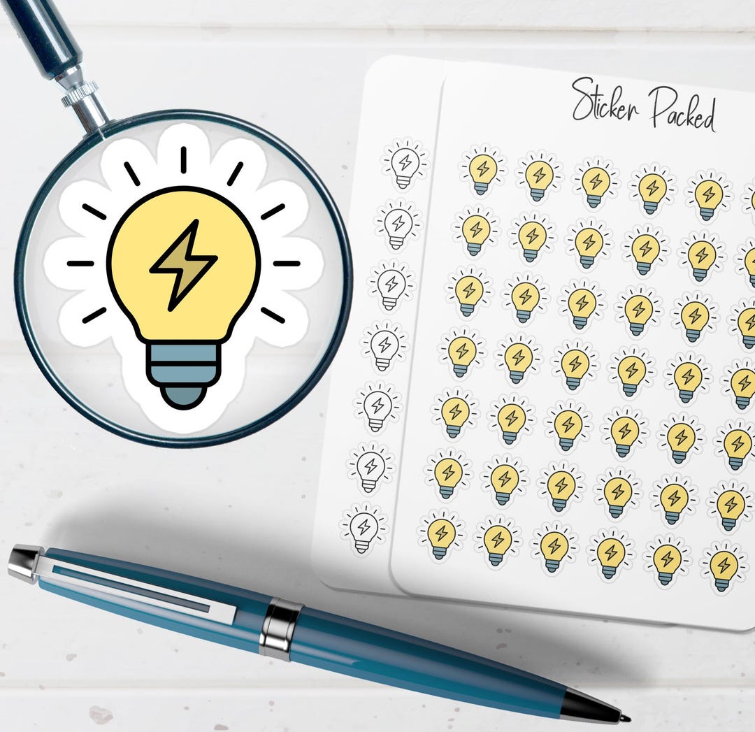 Energization Sticker Energy Planner Sticker Energy Icon Sticker Energy Sticker - Etsy