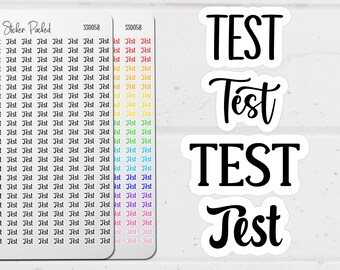 Test Planner Sticker Test Script Sticker Test Word Sticker Test Script Planner Sticker
