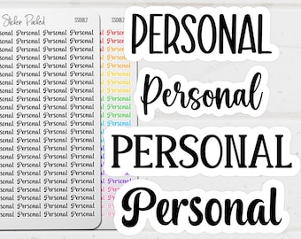 Personal Planner Sticker Personal Script Sticker Personal Word Sticker Personal Script Planner Sticker